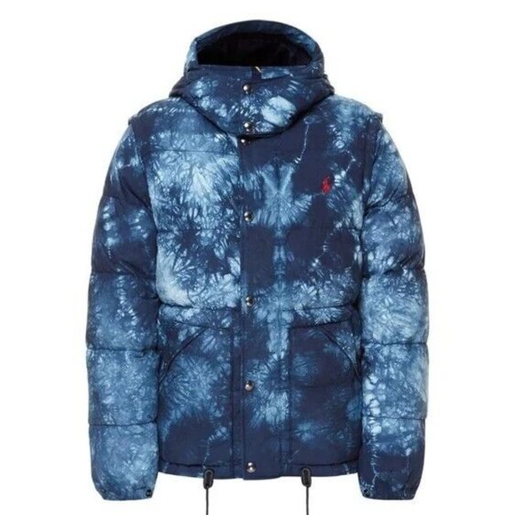 POLO RALPH LAUREN Winter Blue Tie-Dye Puffer Jacket